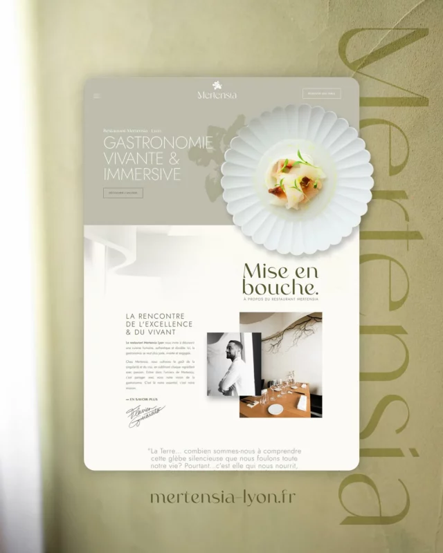✨ Nouveau projet en ligne ! ✨

Je suis ravi de vous dévoiler le toute nouveau site du restaurant gastronomique @mertensia_lyon 🌿🍽️

Un site à l’image de leur cuisine : élégante, raffinée et immersive. Chaque détail a été pensé pour sublimer leur univers et offrir une expérience fluide aux visiteurs.

Un immense merci à l’équipe du Mertensia pour leur confiance ! Hâte d’avoir vos retours. 👀

🔗 Découvrez le site en lien dans ma bio

🔥 Identité visuelle by @nomadgency 
📸 Photos by @jordansapally

~
#graphiste #graphistefreelance #graphisme #graphicdesign #graphistebourgoin #graphistebourgoinjallieu #bourgoin #latourdupin #bourgoinjallieu #graphistelyon #graphicdesignerlyon #logo #logodesigns #logotype #logodesigner #juliencottazdesign #graphisteparis #graphicdesign #graphicdesignerparis #graphisterestaurant #sitewebrestaurant #logorestaurant #mertensialyon #restaurantlyon
